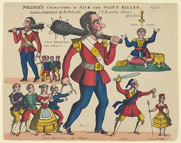 Characters, from Jack and the Giant Killer, Plate 3 for a Toy Theater