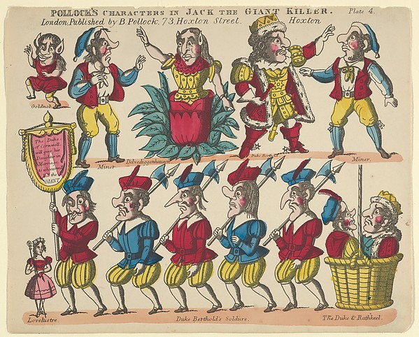 Characters, from Jack and the Giant Killer, Plate 4 for a Toy Theater