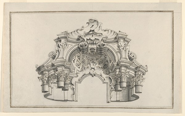 Perspectival View of the Top Half of an Altar or Portal