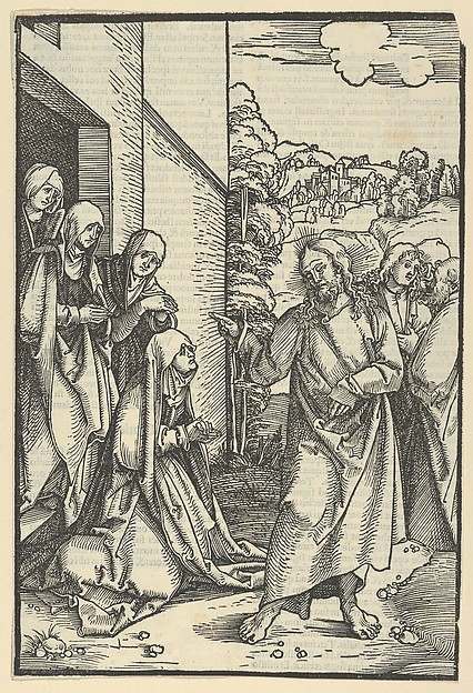 Christ Taking Leave of His Mother, from Speculum passionis domini nostri Ihesu Christi by Hans Schäufelein