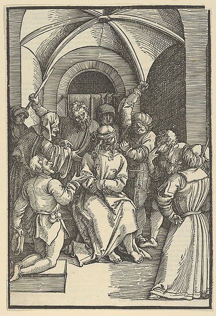 The Mocking of Christ, from Speculum passionis domini nostri Ihesu Christi by Hans Schäufelein
