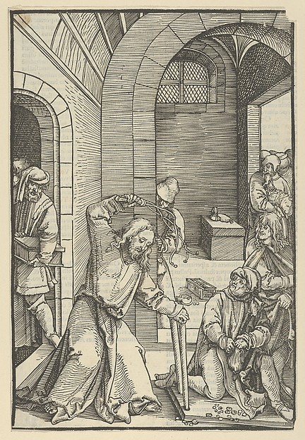 Christ Purifying the Temple, from Speculum passionis domini nostri Ihesu Christi by Hans Schäufelein