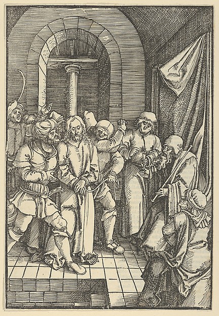 Christ before Annas, from Speculum passionis domini nostri Ihesu Christi by Hans Schäufelein