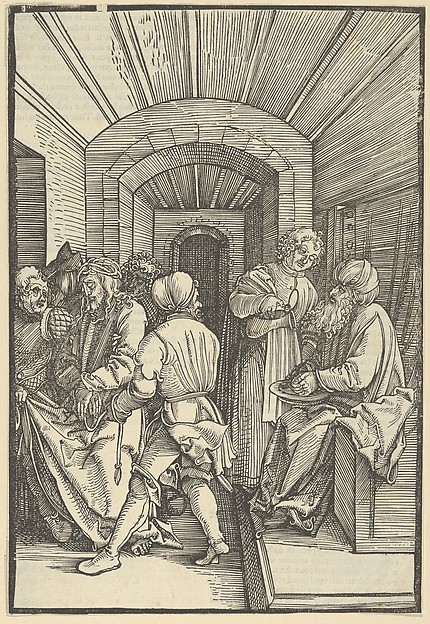 Pilate Washing his Hands, from Speculum passionis domini nostri Ihesu Christi by Hans Schäufelein