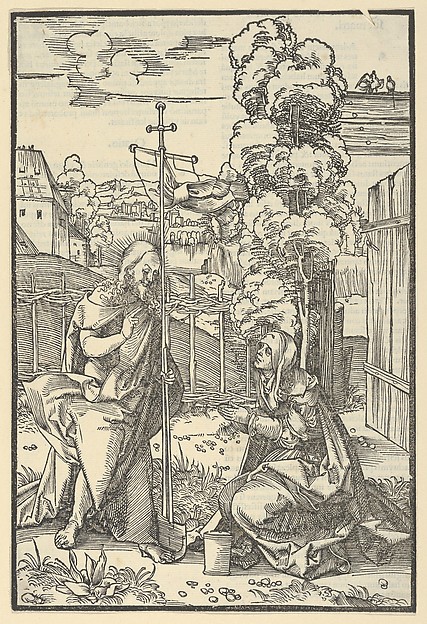 Christ Appearing to Mary Magdalen (Noli Me Tangere), from Speculum passionis domini nostri Ihesu Christi by Hans Schäufelein