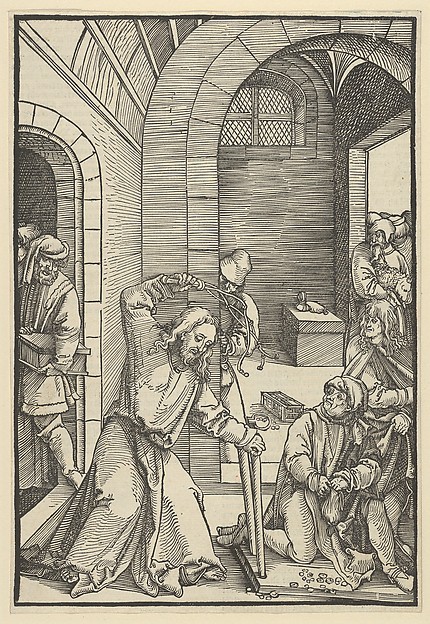 Christ Purifying the Temple, from "Speculum passionis domini nostri Ihesu Christi" by Hans Schäufelein