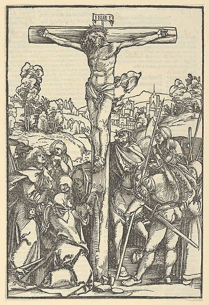 The Crucifixion, from Der beschlossen gart des rosenkranzes marie by Hans Schäufelein
