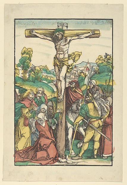 The Crucifixion (restrike?) by Hans Schäufelein