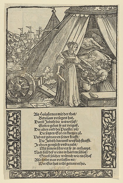 Judith with the Head of Holophernes, from "Das Büchle Memorial"