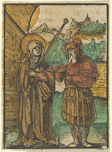 The Virgin as Master Dolorosa and Simeon, from Das Plenarium by Hans Schäufelein
