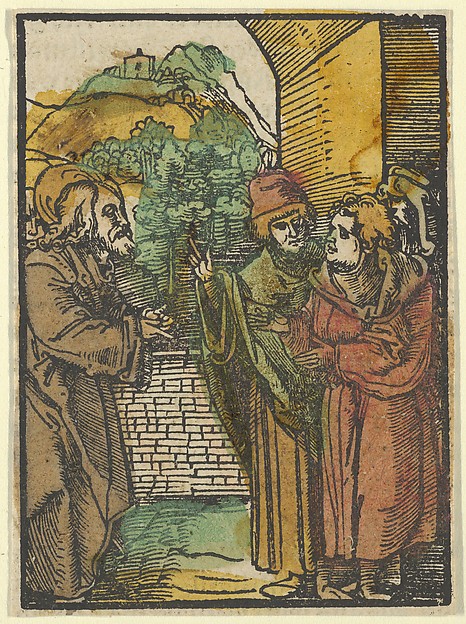 Christ and the Pharisees, from Das Plenarium by Hans Schäufelein