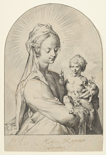 The Virgin with the Child Blessing by Jan Muller