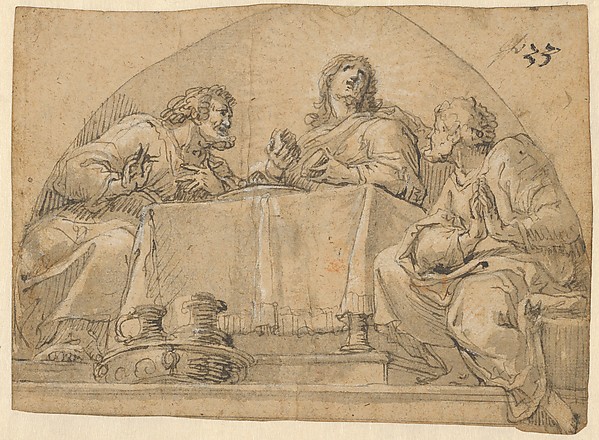 Christ at Emmaus by Hans Georg Asam
