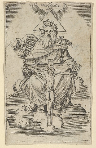The Holy Trinity by Marcantonio Raimondi