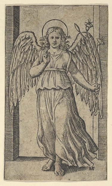 The Angel Gabriel standing,  from "Piccoli Santi" (Small Saints)