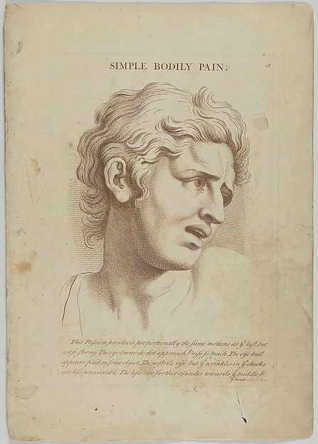 Simple Bodily Pain (from "Heads Representing the Various Passions of the Soul; as they are Expressed in the Human Countenance: Drawn by that Great Master Monsieur Le Brun")