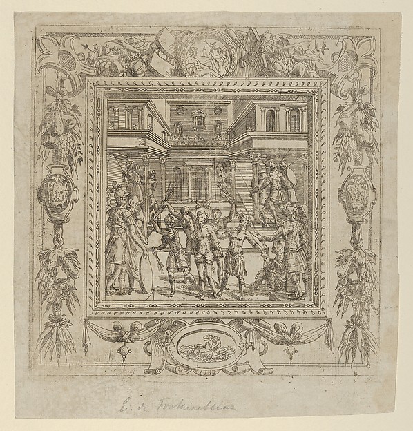 Flagellation of Christ in an ornate Frame