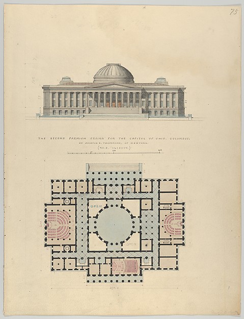 The Second Premium Design for the Capitol of Ohio, Columbus