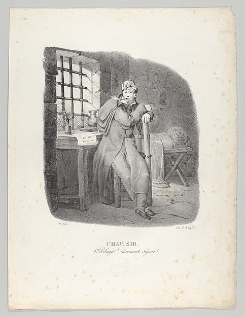 Chap. XIII: Ste. Pelagie! charmant séjour! (Sainte-Pélagie Prison, a charming stay!)