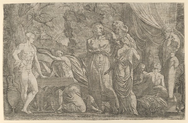 Hercules dressed as a Woman