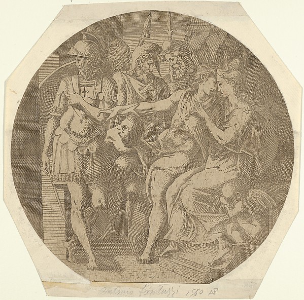 A Man Saying his Farewells to a Woman