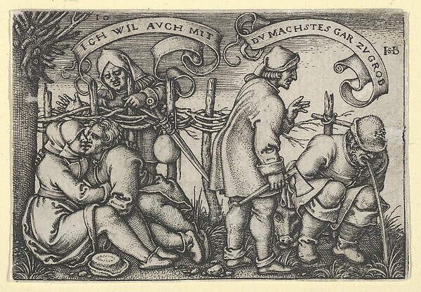 Peasants Behind the Hedge from "The Peasants' Feast" or "The Twelve Months"