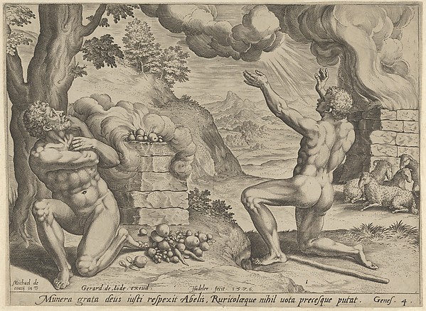 The Sacrifice of Abel, plate 1 from "The Story of Cain and Abel" by Johann Sadeler I