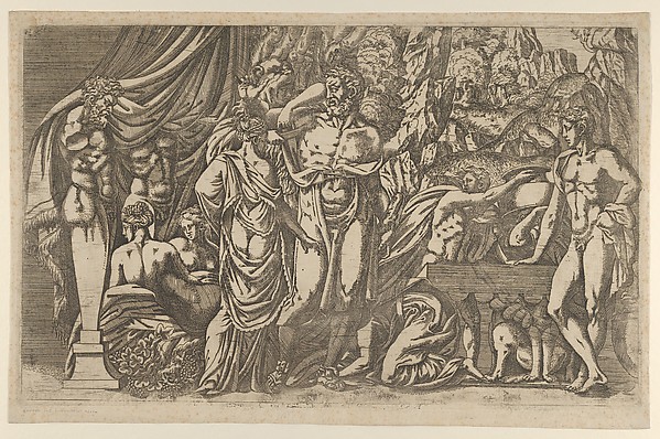 Hercules dressed as a woman
