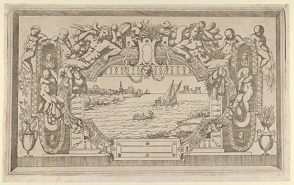 Landscape with Ornamental Frame
