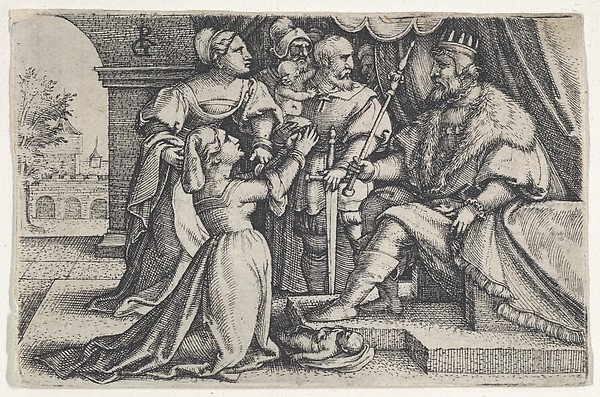 The Judgment of Solomon, from "Scenes from the Old Testament" by Georg Pencz