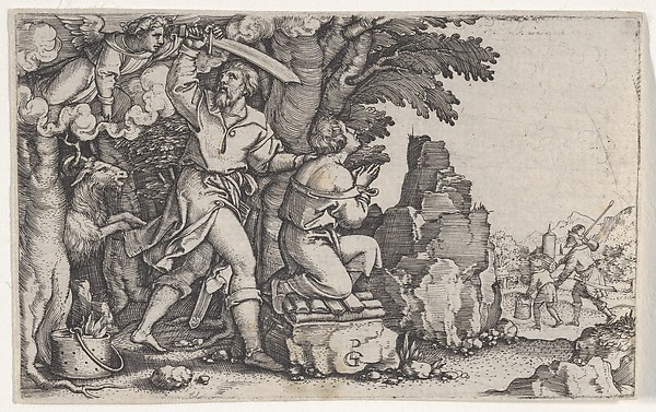 Abraham's Sacrifice, from "The Story of Abraham" by Georg Pencz