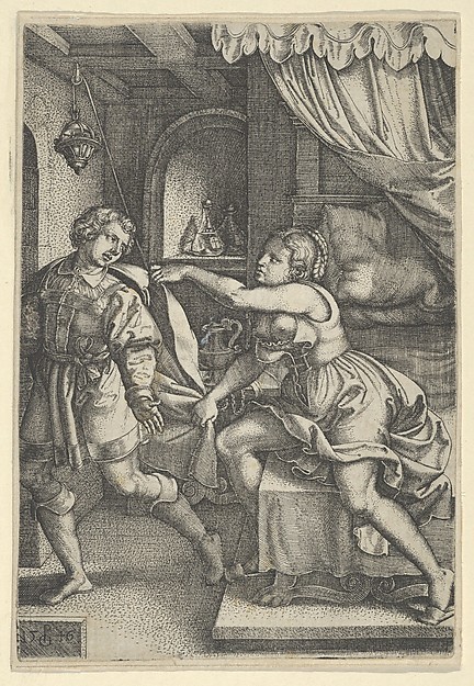 Joseph and Potiphar's Wife, from "The Story of Joseph" by Georg Pencz