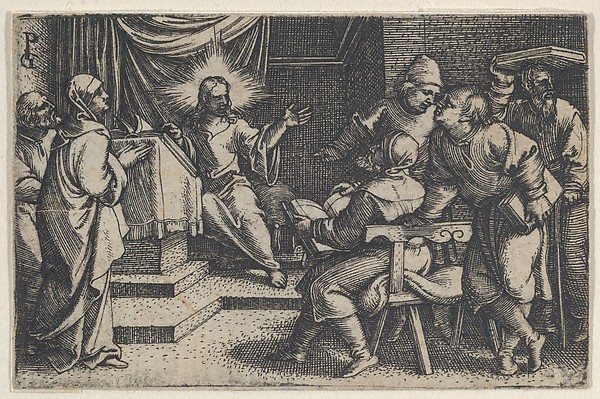 Christ with the Doctors in the Temple, from The Story of Christ by Georg Pencz