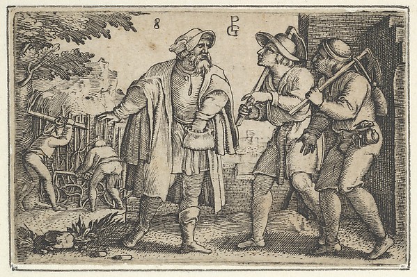 The Parable of the Father and His Two Sons in the Vineyard, from The Story of Christ by Georg Pencz