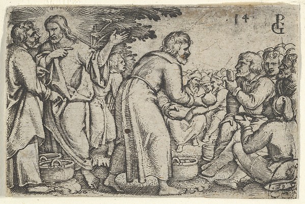 The Miracle of the Loaves and the Fishes, from "The Story of Christ" by Georg Pencz