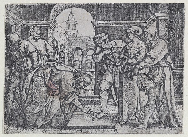 Christ and the Adulterous Woman by Georg Pencz