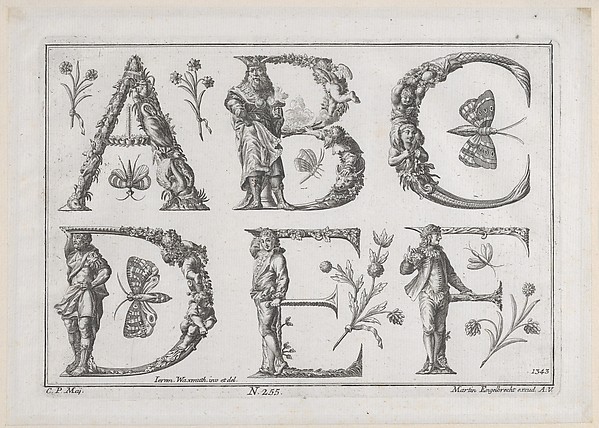 Decorated Roman alphabet