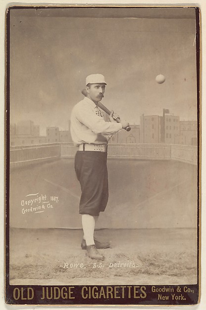 Rowe, Shortstop, Detroit, from the series Old Judge Cigarettes by Goodwin & Company, The Metropolitan Museum of Art