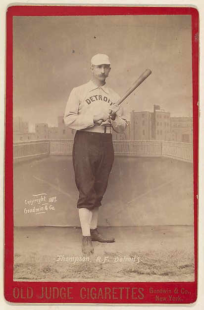 Thompson, Right Field, Detroit, from the series Old Judge Cigarettes by Goodwin & Company, The Metropolitan Museum of Art