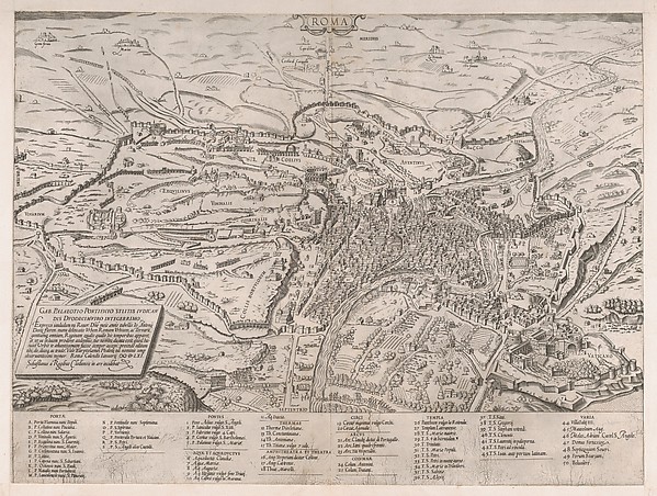 Speculum Romanae Magnificentiae: View of Rome from the North