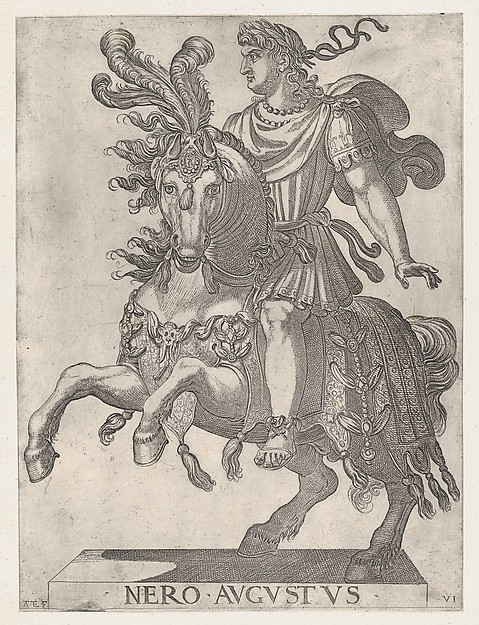 Plate 6: Emperor Nero on Horseback, from ' The First Twelve Roman Caesars'