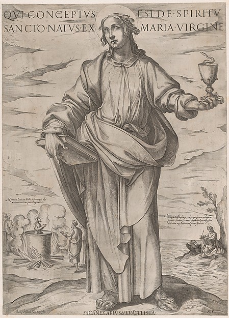 St. John the Evangelist, from "Christ, Mary and the Apostles" by Antonio Tempesta
