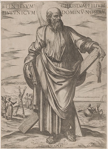 St. Andrew, from "Christ, Mary and the Apostles" by Antonio Tempesta
