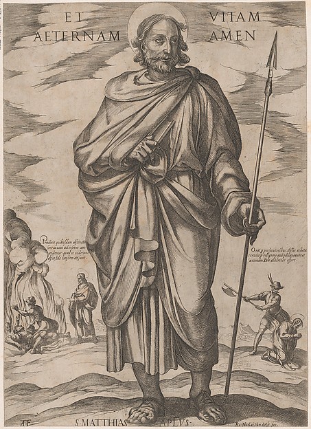 St. Matthias, from "Christ, Mary, and the Apostles" by Antonio Tempesta