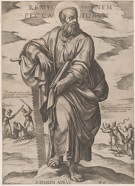 St. Simon, from "Christ, Mary, and the Apostles" by Antonio Tempesta