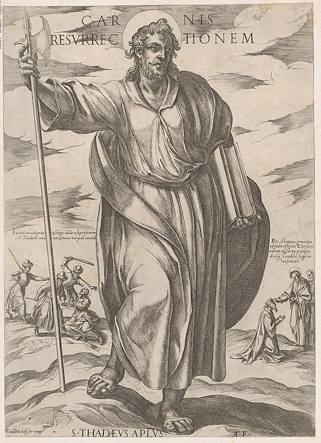St. Judas Thaddeus, from "Christ, Mary, and the Apostles" by Antonio Tempesta
