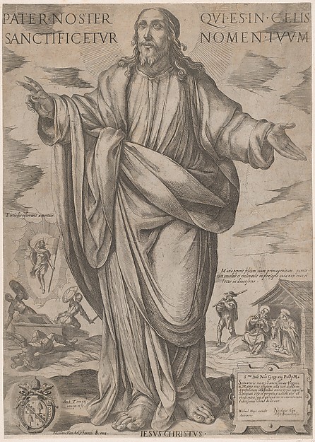 Standing Christ, Blessing from "Christ, Mary and the Apostles" by Antonio Tempesta