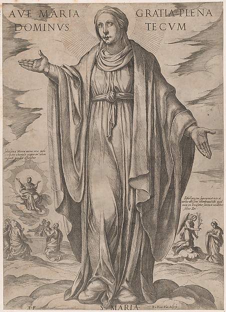 The Virgin, from "Christ, Mary and the Apostles" by Antonio Tempesta