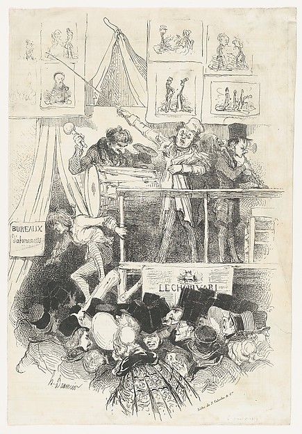 Sideshow of "Le charivari" (Parade du charivari)