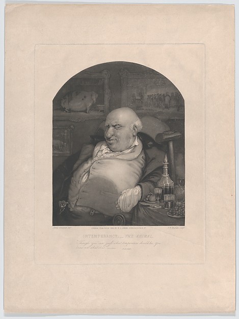 Intemperance.–The Animal: "Though you can guess what temperance should be, You know not what it is"–Shakespeare